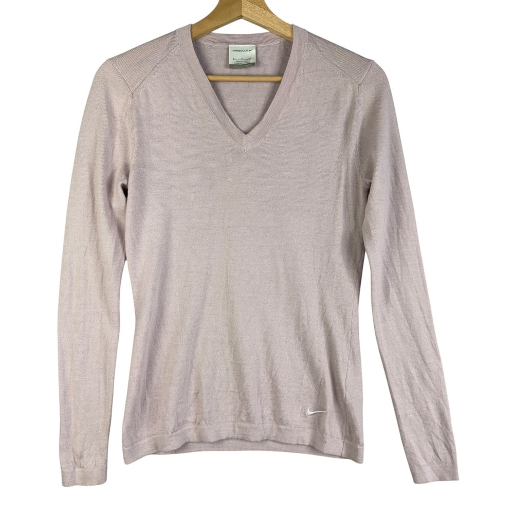 Nike Golf Women's V Neck Sweater Long Sleeve Pullover Athletic Top Small